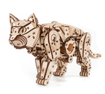 Механический Кот от Eco Wood Art (EWA) - Деревянный конструктор, сборная механическая модель, 3D Пазл