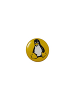 Значок Tux 25 мм круглый, янтарный