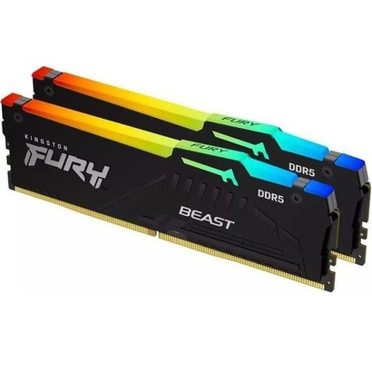 Оперативная память DIMM DDR5 32Gb, 6000Mhz, 2x16Gb, Kingston FURY Beast RGB (KF560C36BBE2AK2-32)