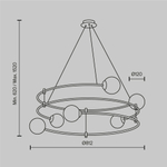 Подвесная люстра Maytoni Balance MOD317PL-06G