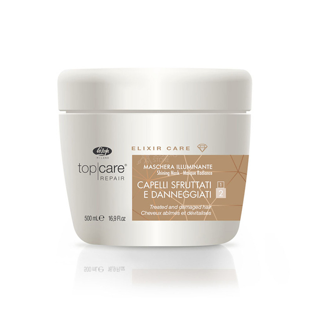 Маска для восстановления волос и придания блеска Top Care Repair Elixir Care Mask Lisap, 500 мл.
