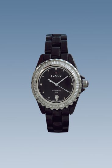 Наручные часы из Керамики LeVier L 1802 L Bl/Wh