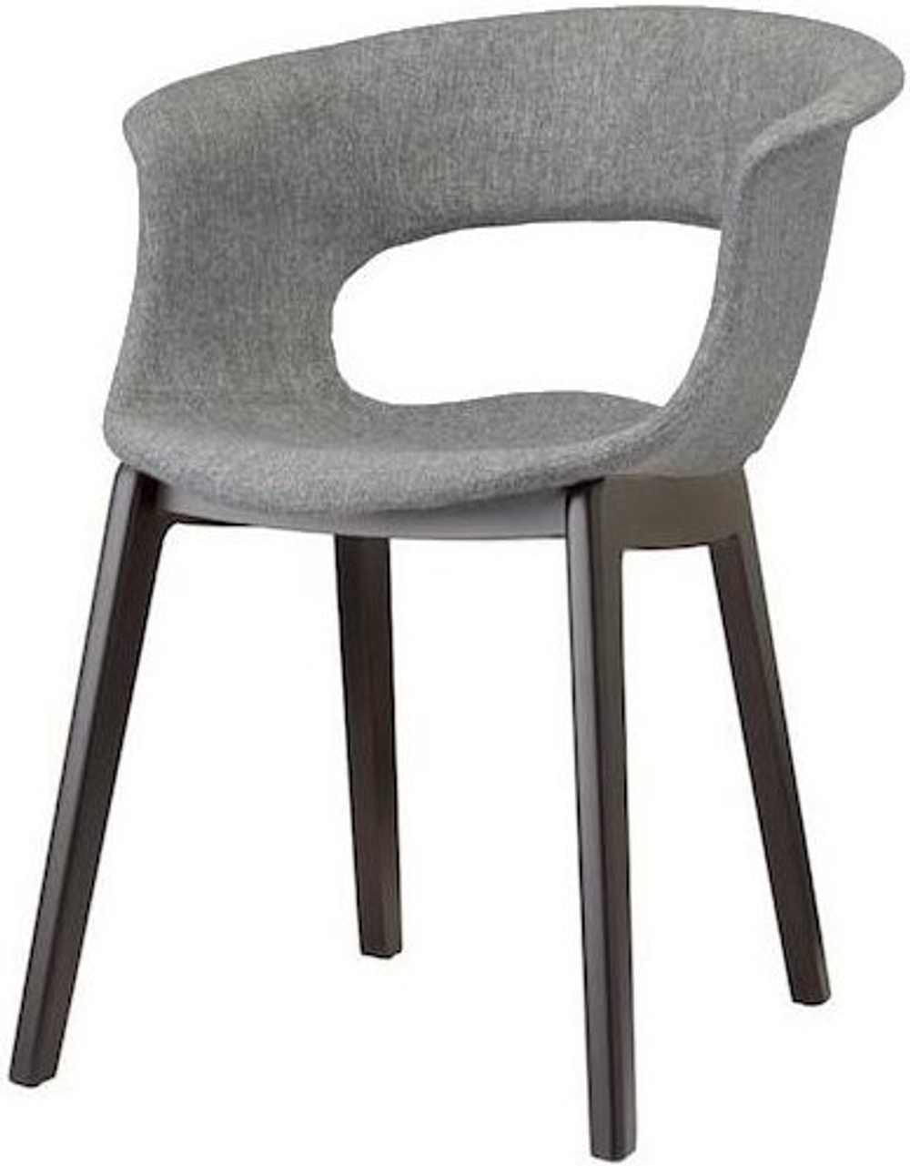 Кресло с обивкой Scab Design Natural Miss B Pop, венге, серый