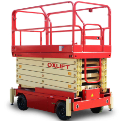 Передвижной ножничный подъемник с выдвижной платформой OXLIFT QX-050-090 (в/п 9 м, г/п 500 кг)