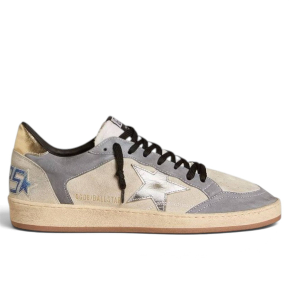 Women's Golden Goose Ball Star in Purple with Silver Star