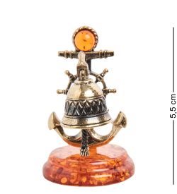 AM-1845 Фигурка «Рында с якорем» (латунь, янтарь)