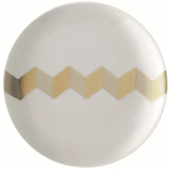 Набор из 4 блюдец Signature Chevron, Ø16 см, золото