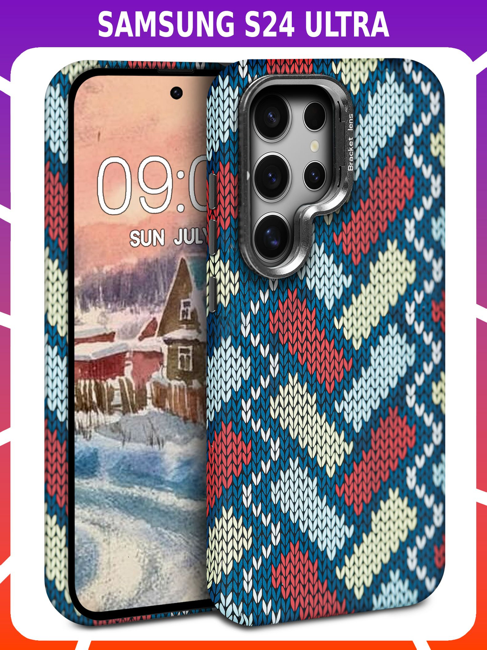 Дизайнерский чехол для SAMSUNG GALAXY S24 ULTRA с камерой-подставкой и MagSafe