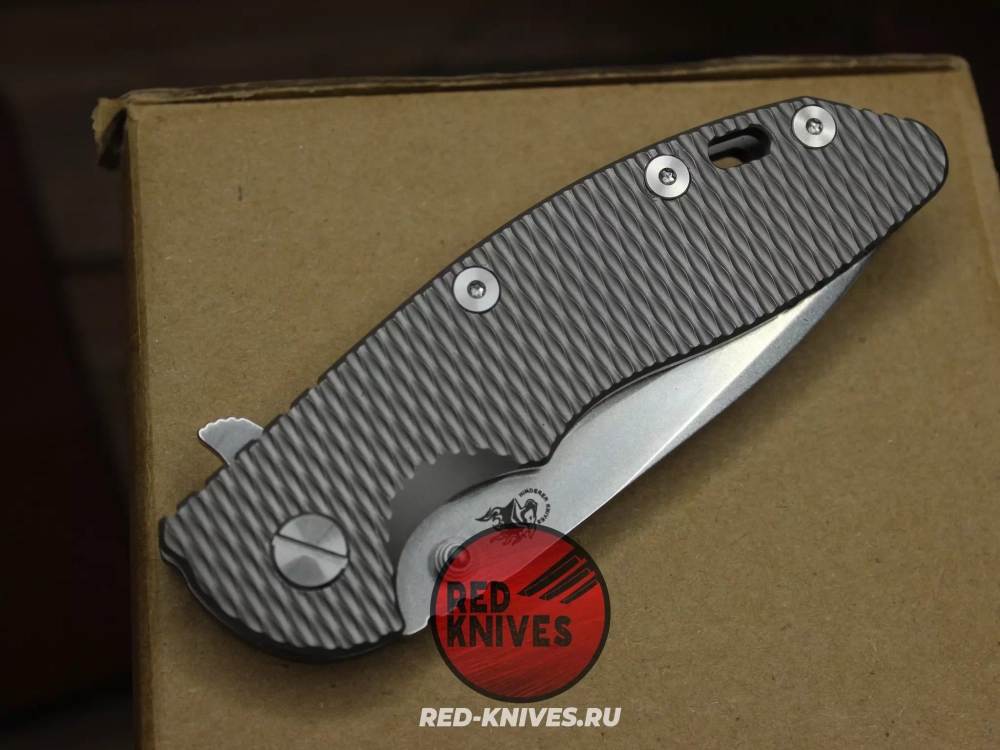 Нож HINDERER XM-18 SPEARPOINT Slicer TITANIUM - фрезеровка волны RK-474