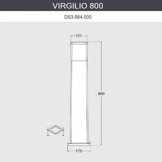 Наземный светильник Virgilio DS3.564.000.WYF1R Fumagalli