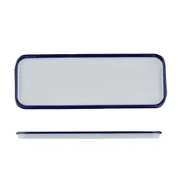 Блюдо прямоугольное 34,7*12,7*1,7 см 400 мл Blue Rim эмалированая сталь SUNNEX [1]