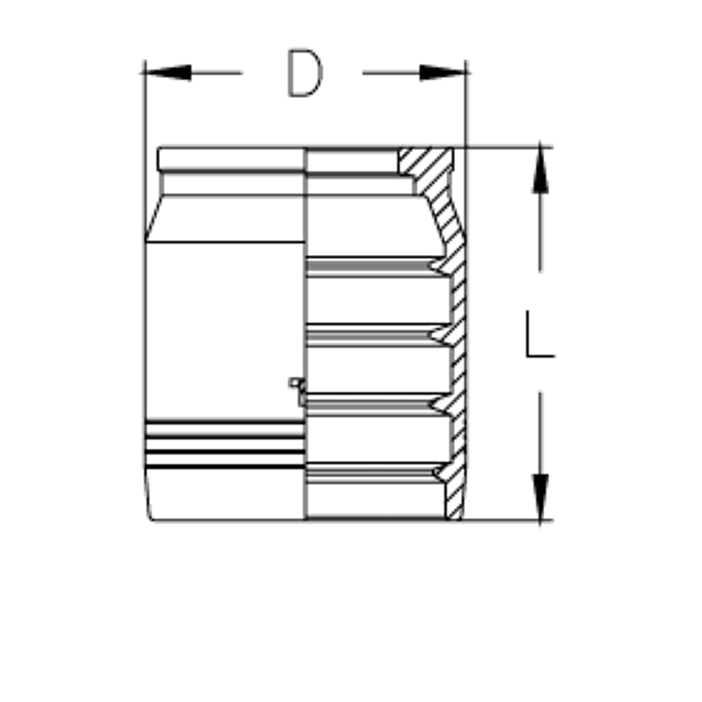Муфта DN 38 1SN/2SN/2SC CS (без зачистки)