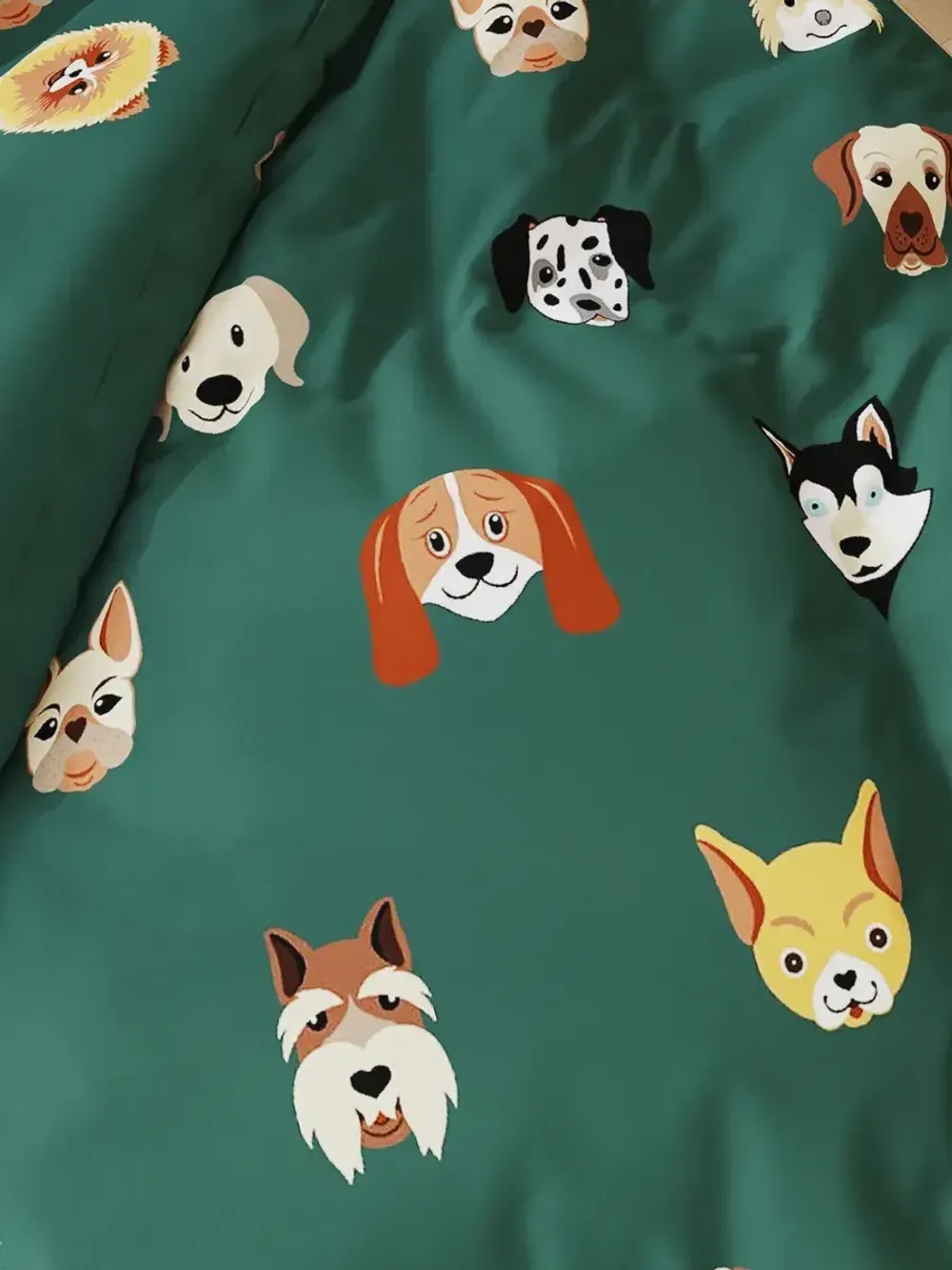 Наволочка комплект 2шт перкаль Сказка "Dogs " 40х40 см на молнии