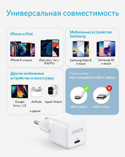Сетевое зарядное устройство Anker PowerPort III Cube 20 Вт