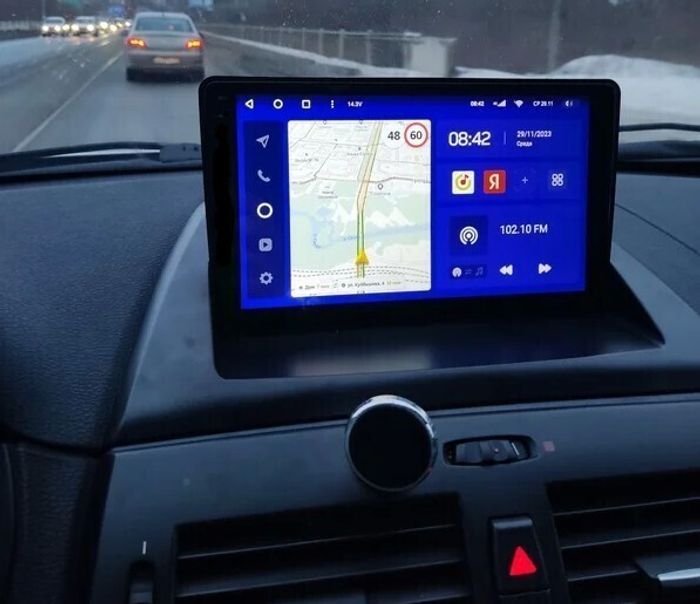 Магнитола для BMW X3 E83 2003-2010 - FarCar S500-TS20 монитор 9.5" 2K QLED на Android 14, Быстрейшая, CarPlay, 4G SIM-слот