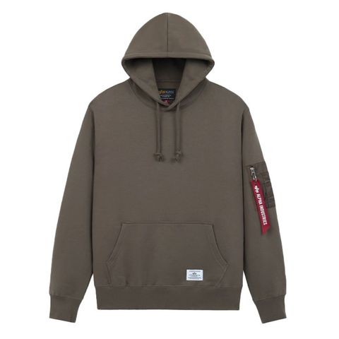 Толстовка Alpha Industries Utility Pocket Hoodie Espresso (Темно-коричневый)