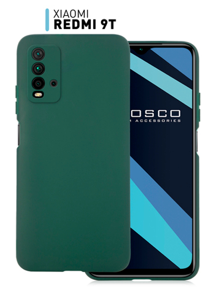 Чехол ROSCO для Xiaomi Redmi 9T (арт.XM-R9T-COLOURFUL-DARKGREEN)