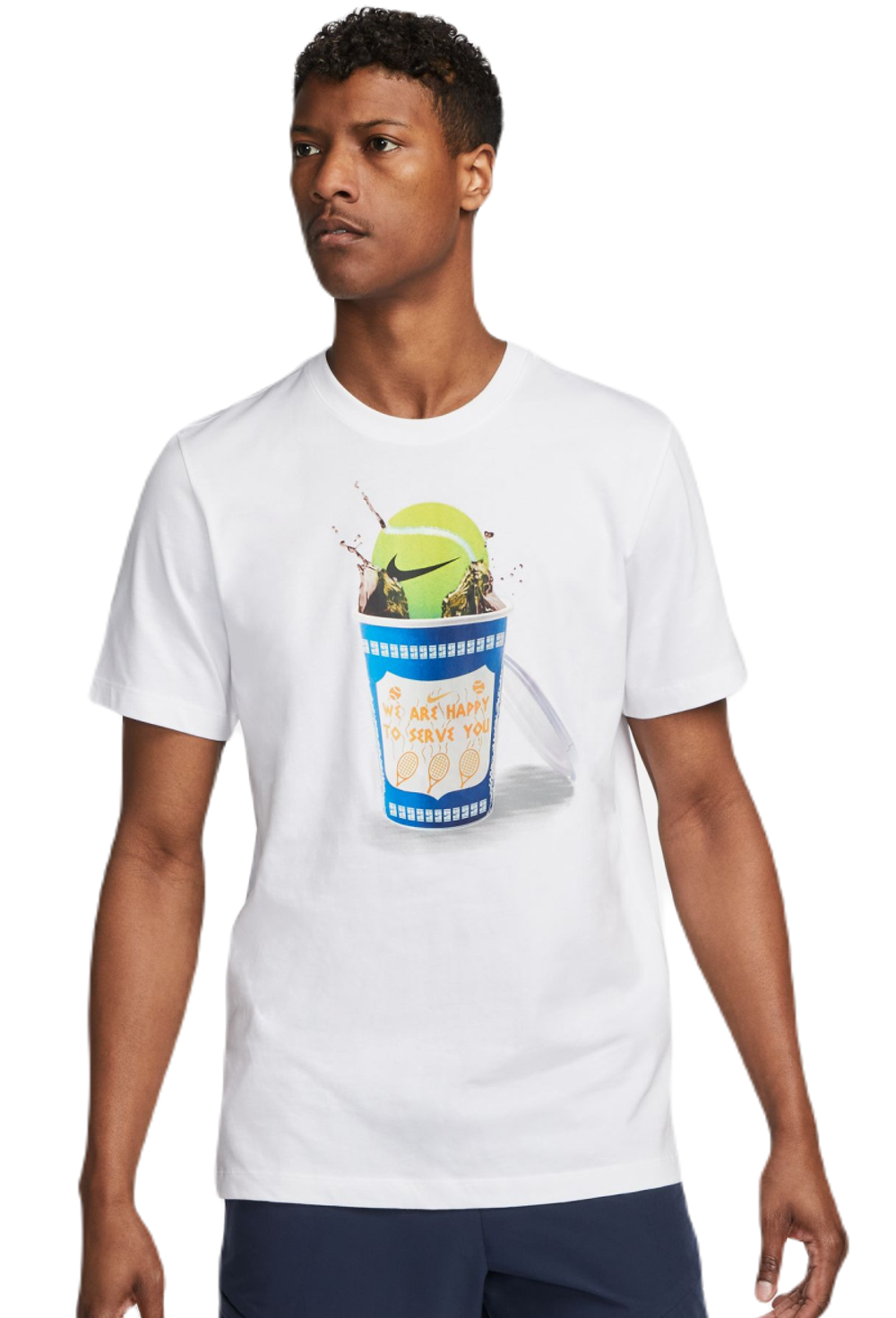 Мужская теннисная футболка Nike Court Tennis T-Shirt - white
