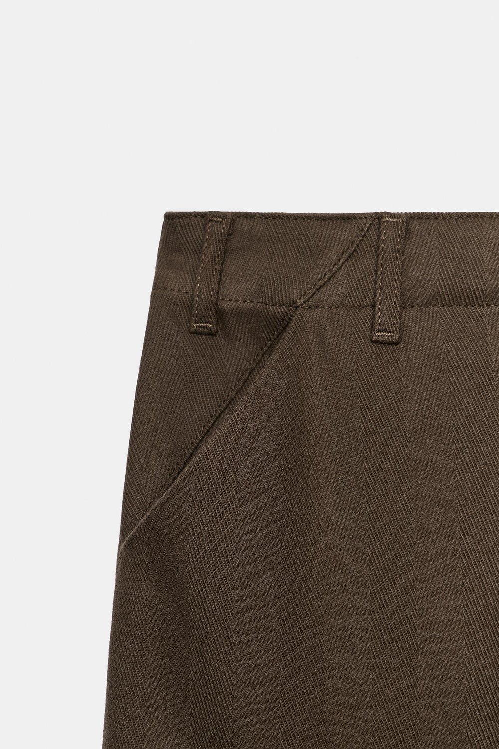 ZARA БРЮКИ-КАРГО CAPRI — ZW COLLECTION, КОРИЧНЕВЫЙ