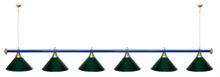 Лампа STARTBILLIARDS 6 пл. (плафоны хром,штанга золотая,фурнитура золото)