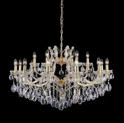 Подвесная люстра Hollywood HOLLYWOOD SP12+6 GOLD Crystal Lux