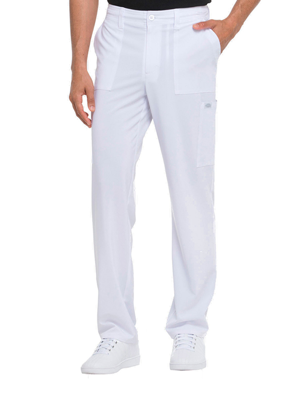 Брюки медицинские мужские Dickies DK015 с застежкой-молнией, белый, XL