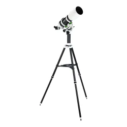 Телескоп Sky-Watcher StarTravel BK 120 AZ PRONTO на треноге Star Adventurer - вид сбоку на выдвинутом штативе