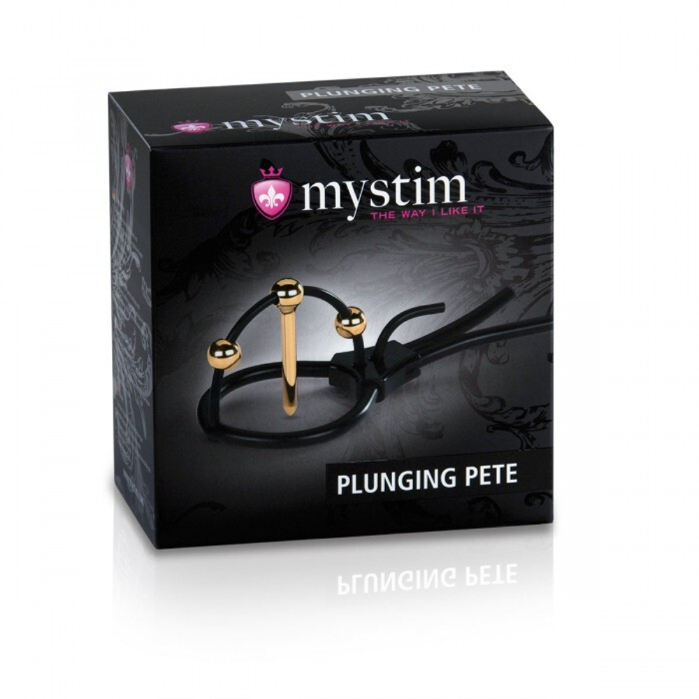 Утяжка под головку для электростимулятора Plunging Pete (Цвет: черный с золотистым)
