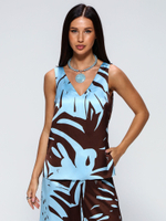 Костюм летний шелковый "ART SILK", 713.9052.09.01, цвет монстера бирюза