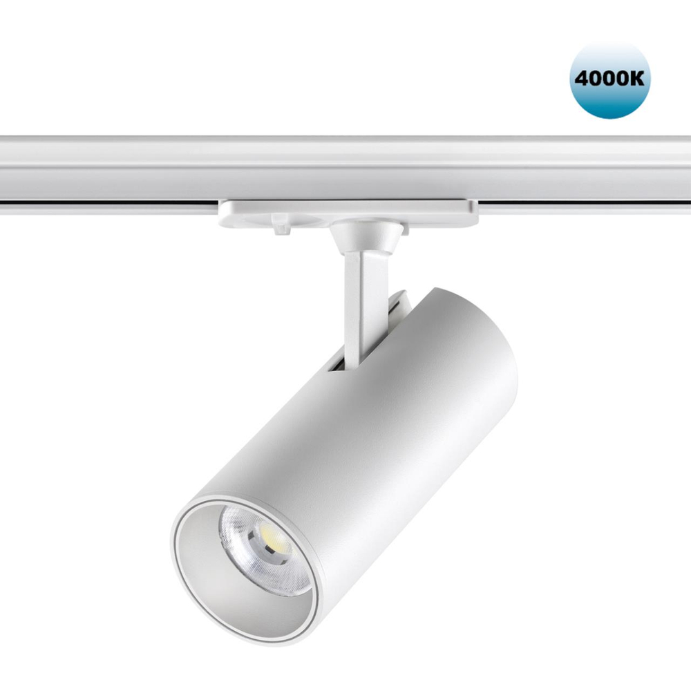 359160 PORT NT23 238 белый Светильник трековый однофазный трехжильный IP20 LED 24W 220V 4000К 2300Лм SELENE