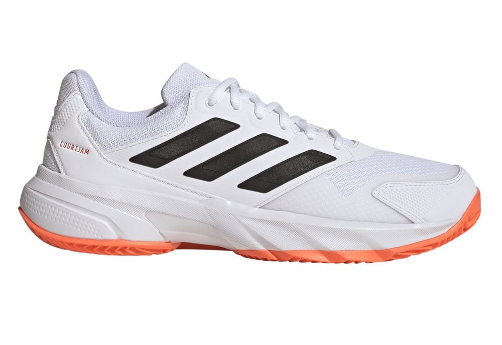 Мужские кроссовки теннисные Adidas CourtJam Control 3 M Clay - cloud white/core black/lucid orange