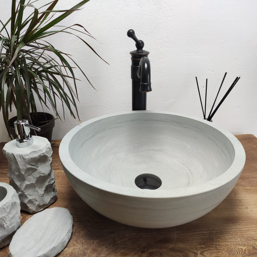 Раковина из андезита Bowl Blue Kecil Small BA-60973 40x40x15