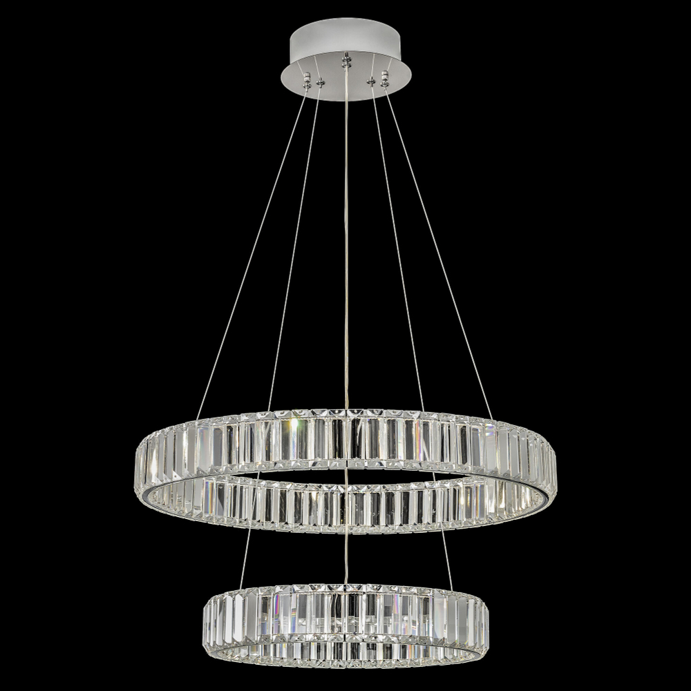 Citilux Чезаре CL338261 LED Люстра хрустальная с пультом Хром