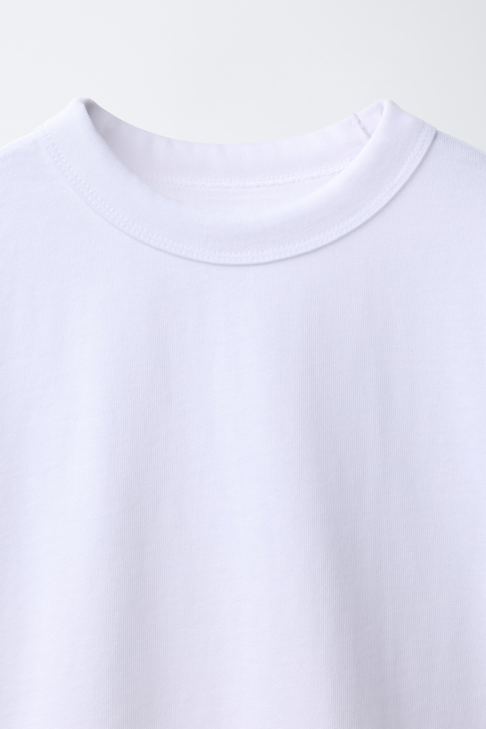ZARA ОДНОТОННАЯ ФУТБОЛКА HEAVY JERSEY, БЕЛЫЙ