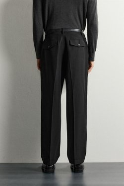 ZARA БРЮКИ STRAIGHT FIT, ЧЕРНЫЙ