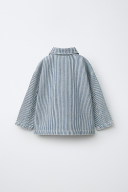 ZARA КУРТКА-РУБАШКА В ПОЛОСКУ, ПОЛОСКИ