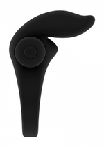 Черное эрекционное виброкольцо Bunny Silicone Cockring With Stimulating Ears (Цвет: черный)