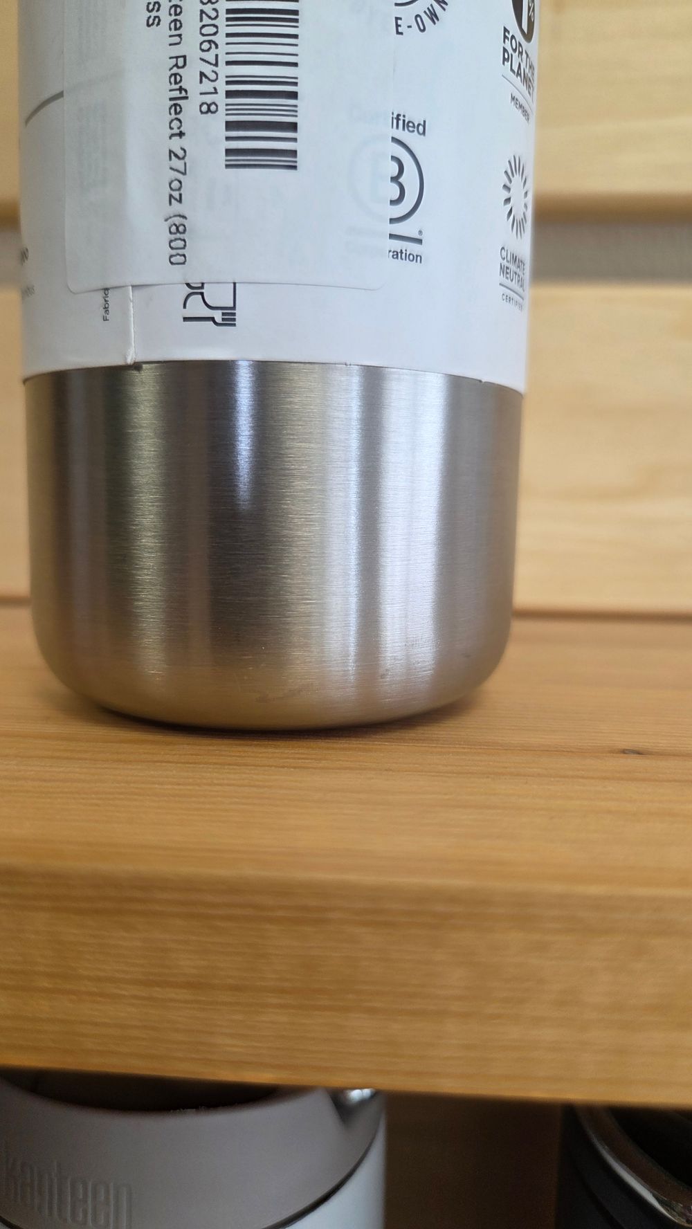 Бутылка Klean Kanteen Reflect 27oz (800 мл) Brushed Stainless (выставочный образец, небольшие потертости)