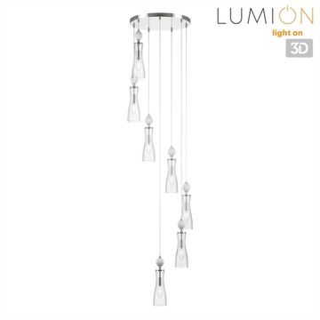 Люстра каскадная 7*Е14 8268/7A хром/белый/прозрачный Neoclassi EMILY Lumion