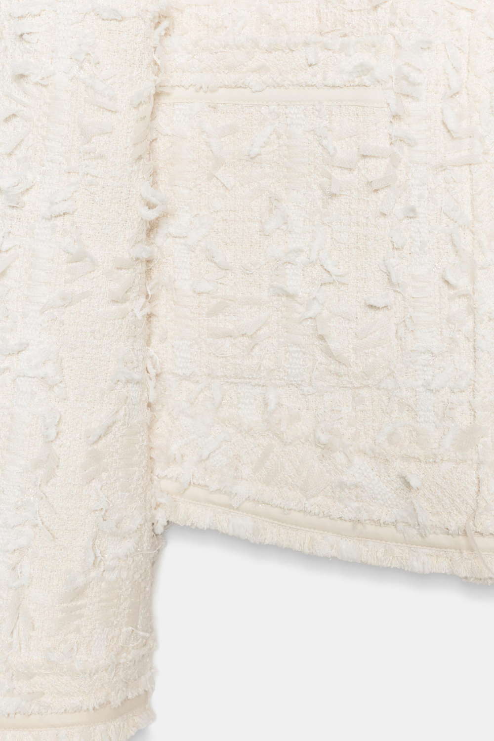 ZARA КУРТКА С ВОРОТНИКОМ-СТОЙКОЙ — ZW COLLECTION, ЭКРЮ