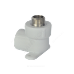Угольник PP-R комбинированный белый Дн 25х1/2" НР с креплением PRO VALFEX 10121025-PRO