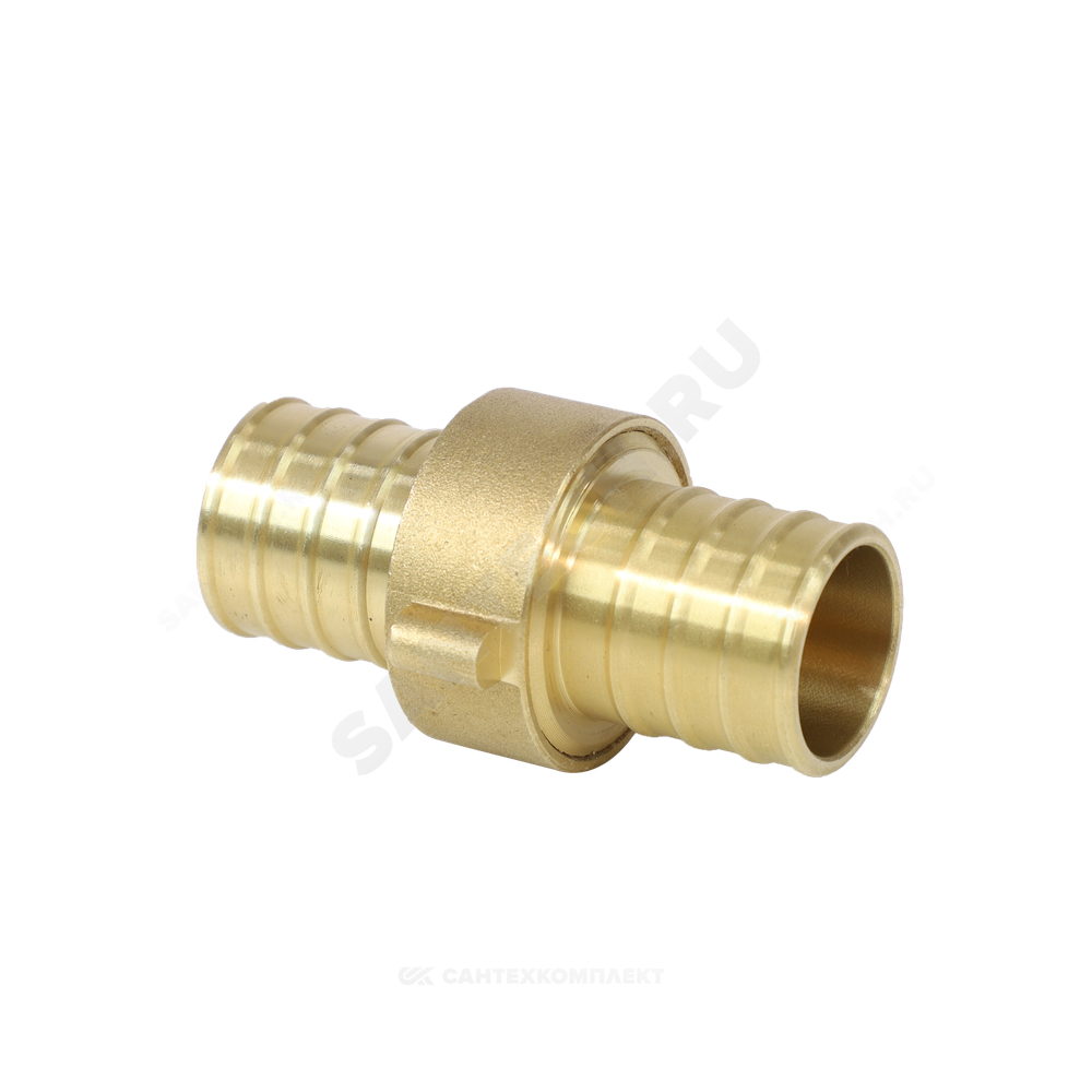 Соединитель штуцерный латунь разъемный для шланга Дн 18 9105 Aquasfera 9105-02