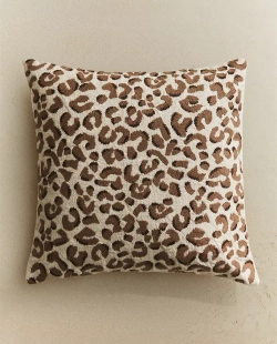 ZARA HOME НАВОЛОЧКА ДЛЯ ДЕКОРАТИВНОЙ ПОДУШКИ С АНИМАЛИСТИЧЕСКИМ ПРИНТОМ, ЛЕОПАРДОВЫЙ