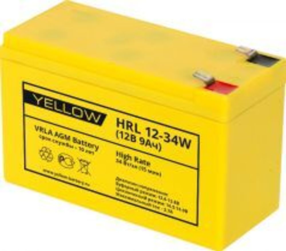 Аккумулятор YELLOW HRL 12-380W | 100 Ач | 12В AGM