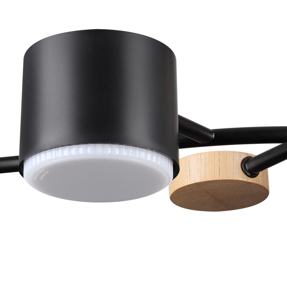 8194/5C COMFI LN26 335 черный, металл/дерево/пластик Потолочный светильник LED GX53 5*9W 220V CRYPTO