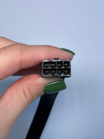 Удлинитель GPU PCIe 8pin-6+2pin для питания видеокарты, кабель питания, переходник 24 см