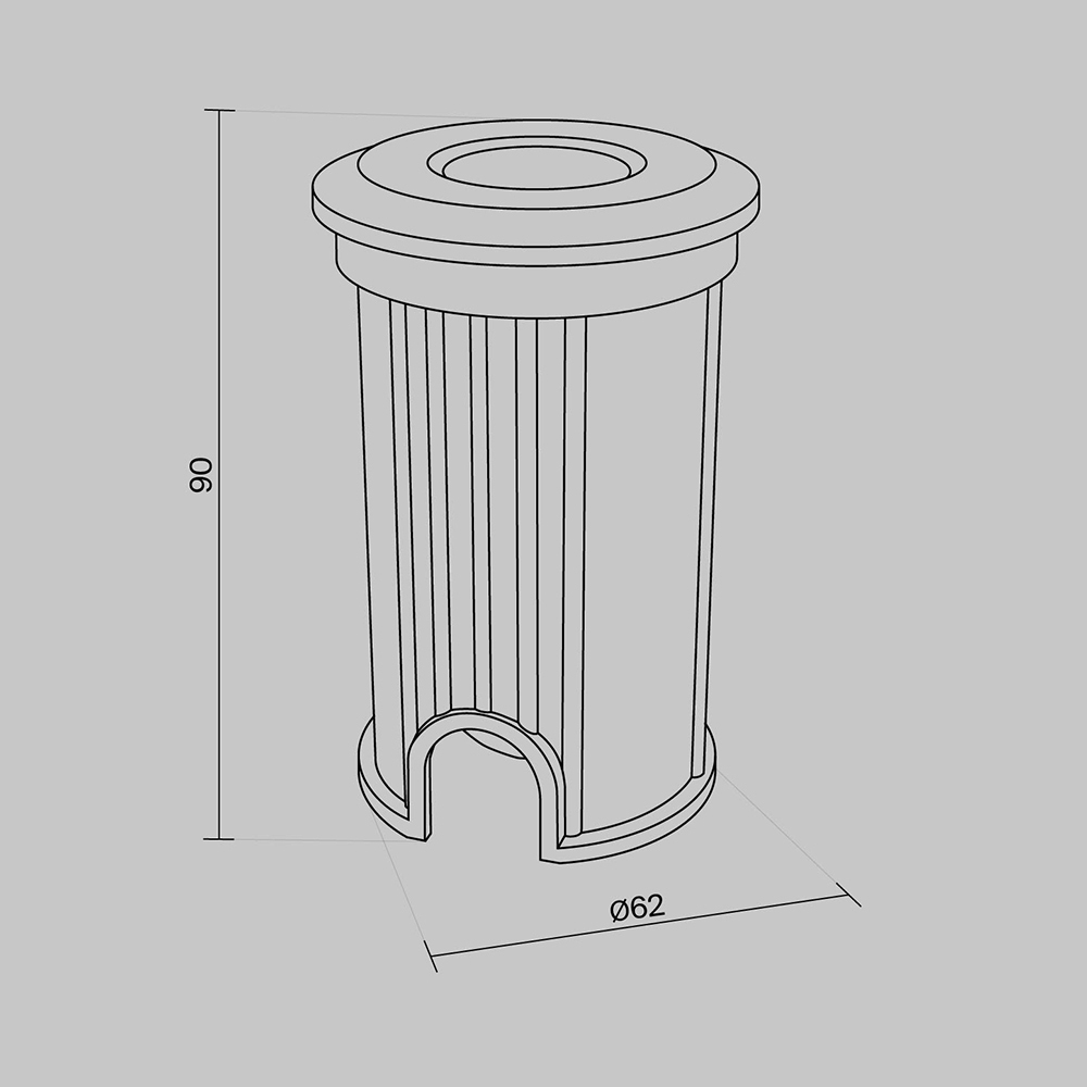 Тротуарный светодиодный светильник Maytoni Flash O044DL-L1S3K3