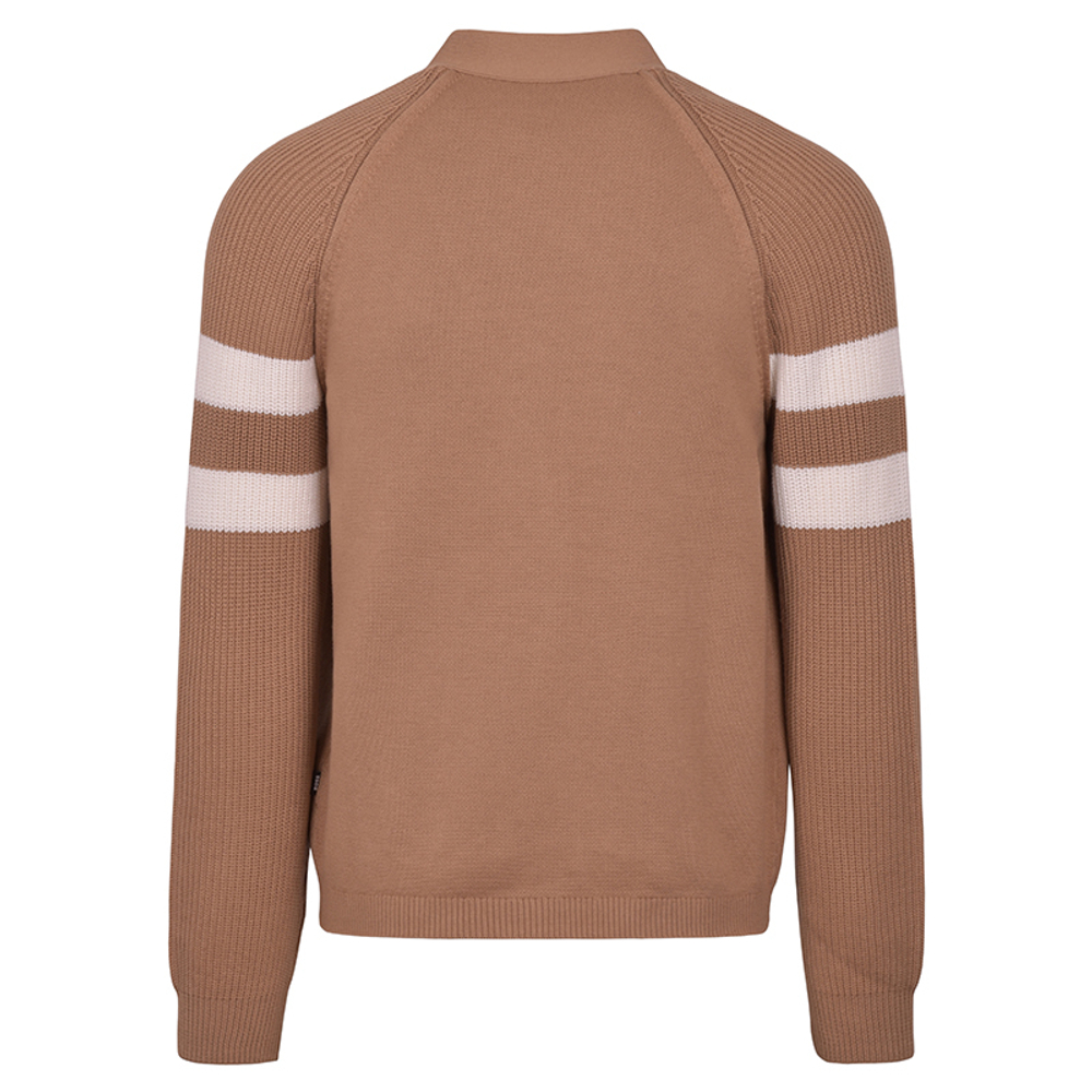 Мужская теннисная кофта BOSS x Matteo Berrettini Granello Cardigan - medium beige