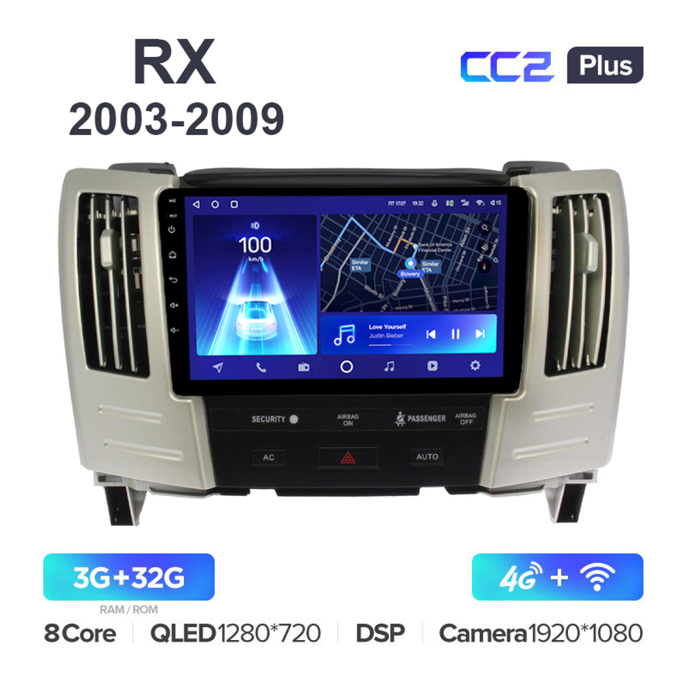 Teyes CC2 Plus 9"для Lexus RX, Toyota Harrier 2003-2009
