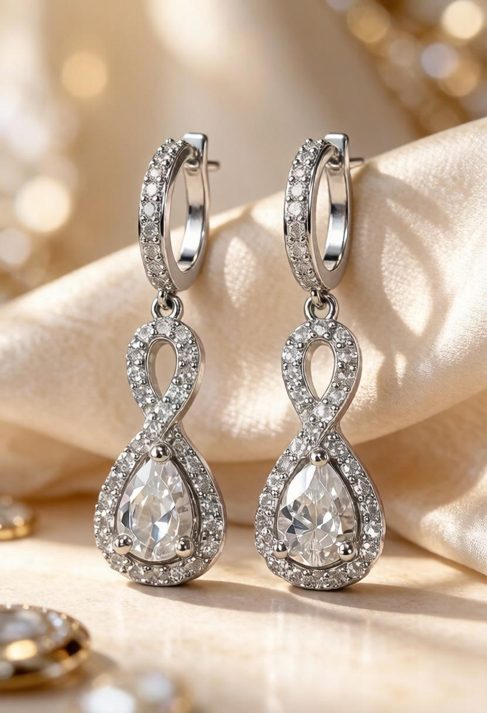Ювелирные серьги из серебра 925 пробы